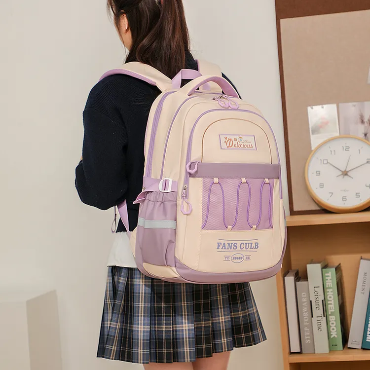 佐奴书包小学生3-6年级减负护脊书包初中生大容量防泼水双肩背包