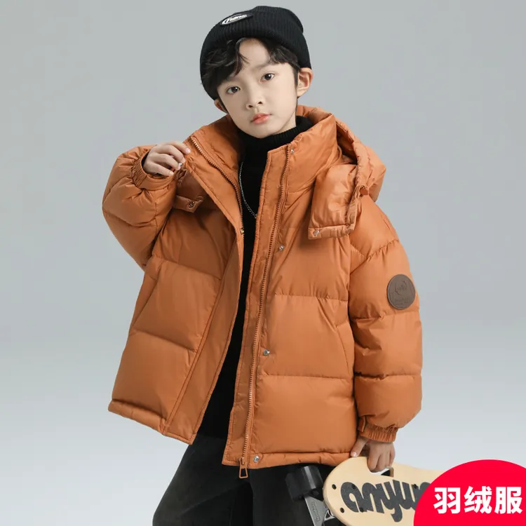男童冬季加厚羽绒服2025新款青少年洋气时髦加厚保暖防寒棉服外套