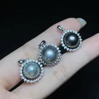 【小北珠宝】S925银海水珍珠吊坠约8mm+带链【多样性发一】27-WJ10X65