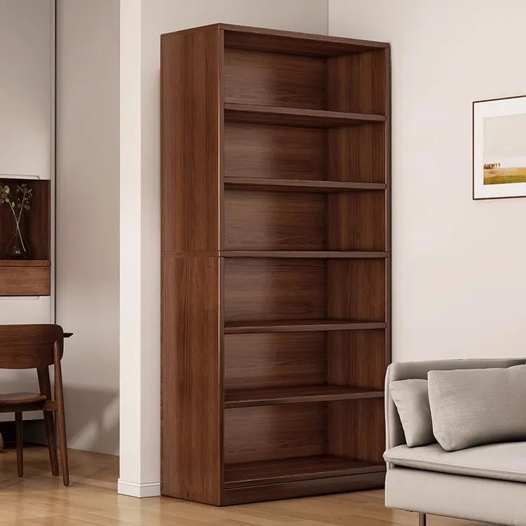 实木书柜书架多层放书置物架书柜家用书柜一体靠墙储物柜客厅柜子