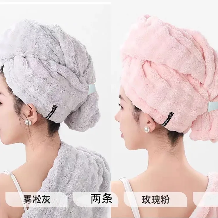 新款泡泡绒干发帽吸水速干成人干发帽