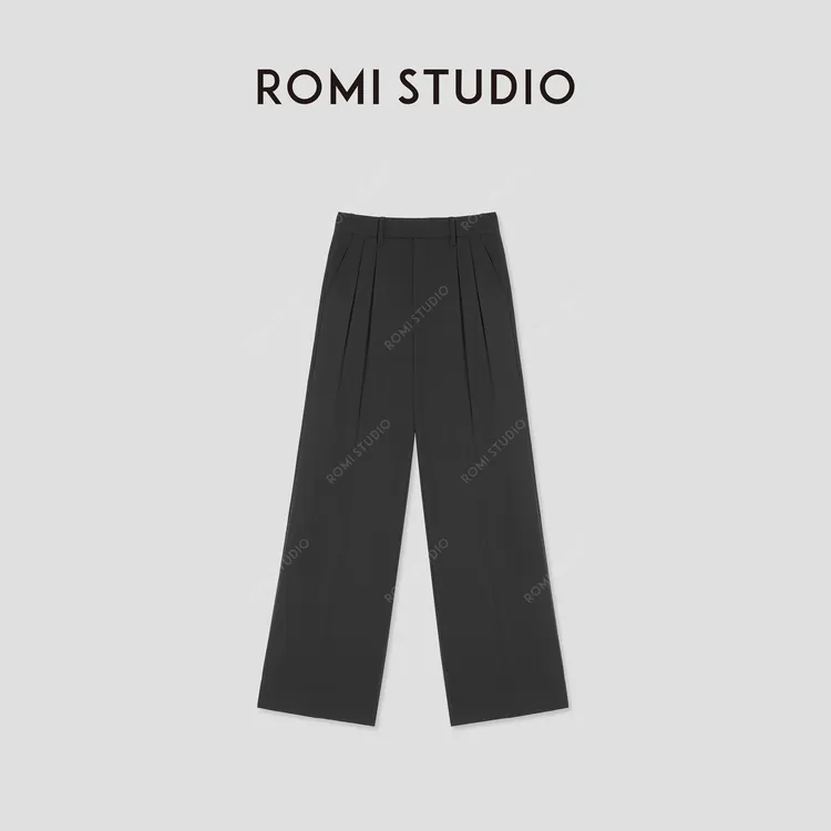 ROMI STUDIO“率性自我”精纺羊毛立体裁剪微直身西裤 RWCSXG1700