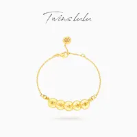 TWINS LULU 镀K金 新品古法工艺新中式铜钱手链女款TSS6940