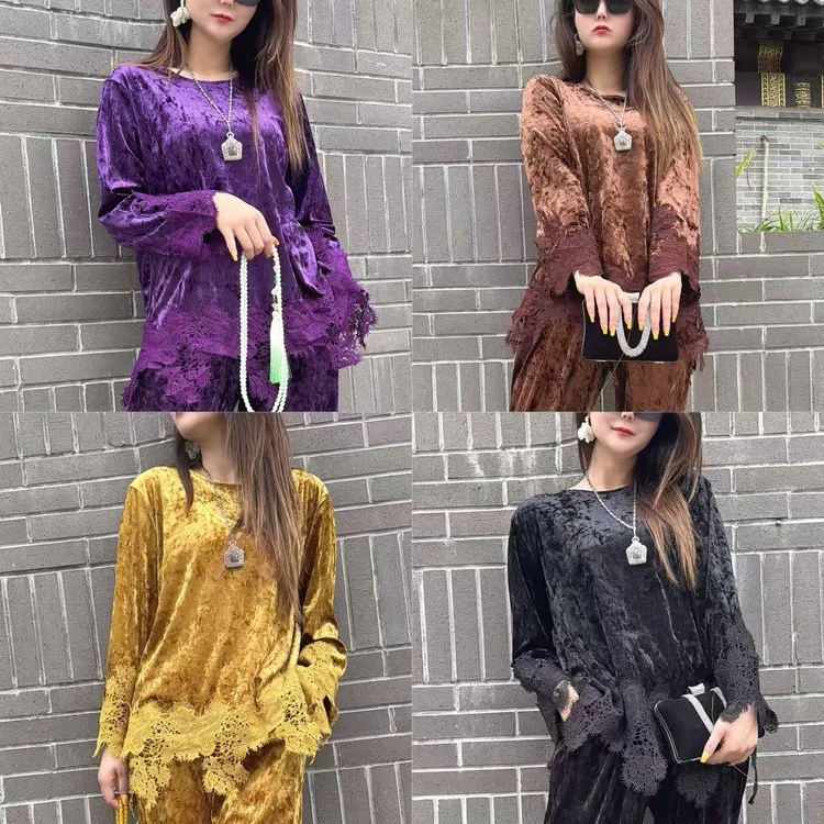 89766设计款镂空蕾丝花边打底衫
