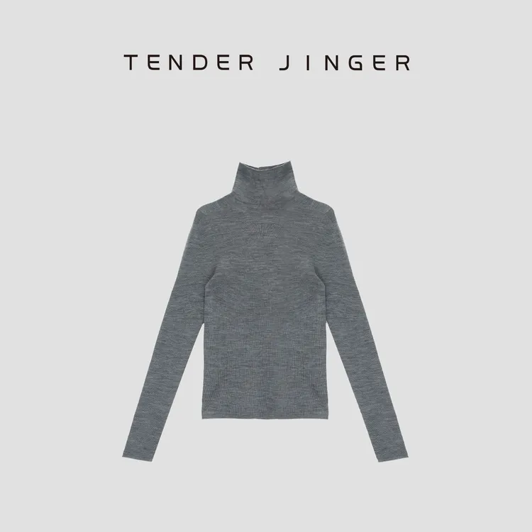 Tender Jinger【马卡龙糖果】绵羊毛扬子纱打底针织上衣T53AMM41083