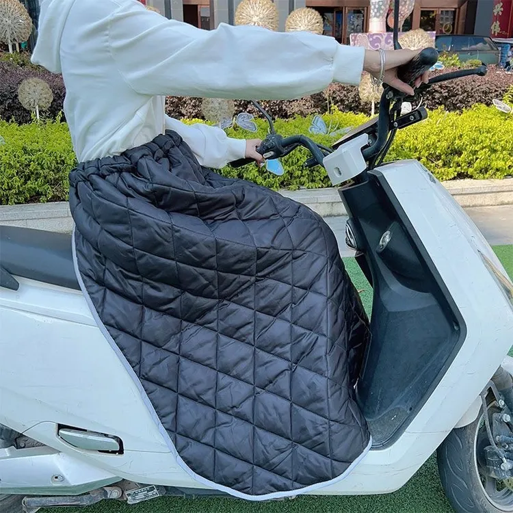 骑车电瓶车半身裙加厚保暖防风护腿神器电动车挡风护膝裙冬季加绒