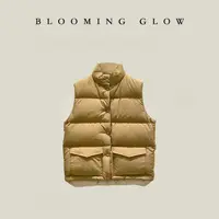 BLOOMING GLOW 高定新款三角 长袖宽松 立领羽绒服马甲