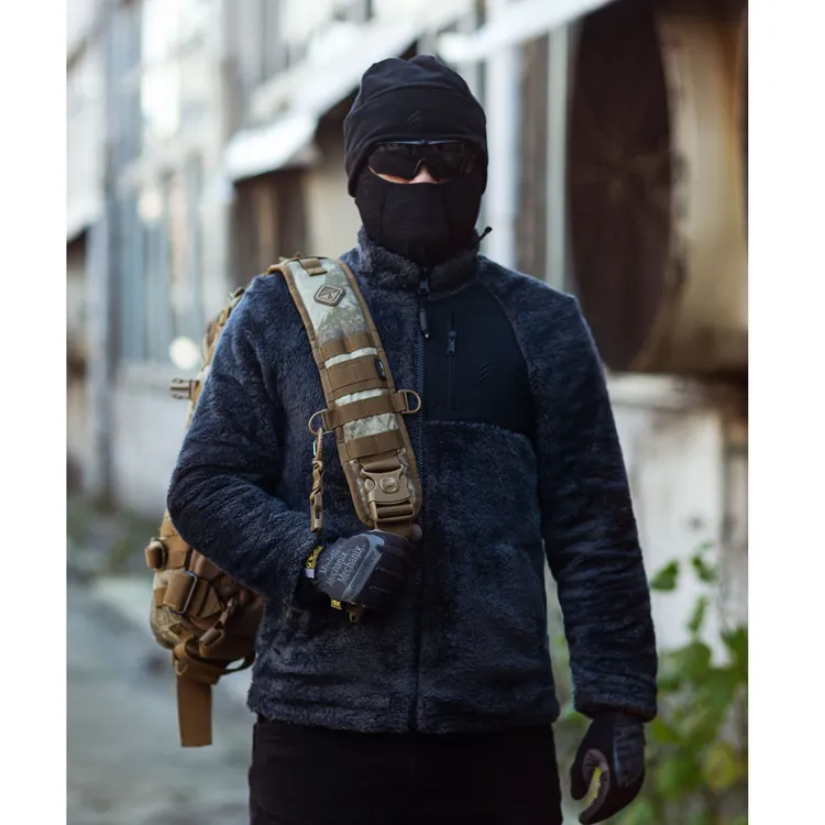 鹰爪乾坤魔猴双面战术外套舒适休闲加绒毛猴户外加厚男款外套