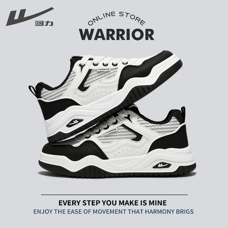Warrior/回力潮酷厚底休闲鞋春季新款时尚低帮鞋网面透气运动男鞋商品图