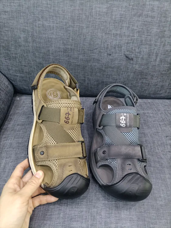 透气休闲轻质包头罗马鞋沙滩鞋软底户外时尚露趾凉鞋