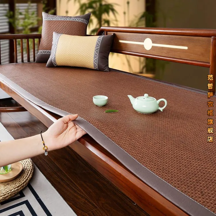 新中式藤席沙发垫2025新款夏季实木沙发凉席坐垫冰丝防滑夏天凉垫