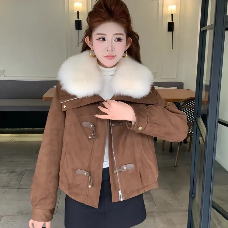 英英姐家洋气大毛领冬季保暖时尚外套