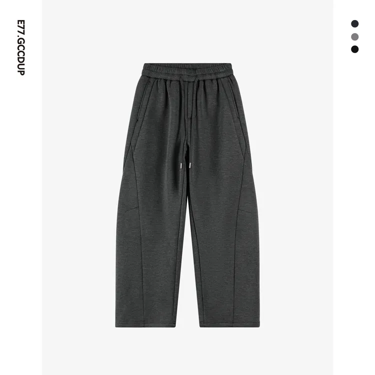 GCCDUPE77『屿時重启』归時2.0•廓形结构百搭休闲直筒舒适加绒卫裤