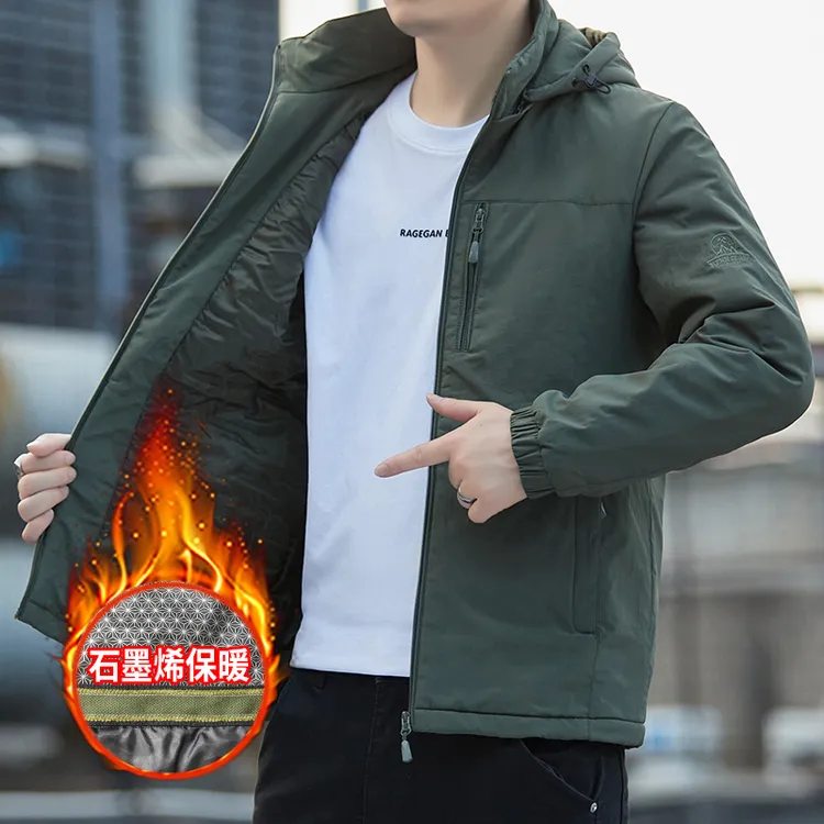 男士户外冲锋衣冬季加绒加厚可脱卸帽防风保暖防水成熟修身外套