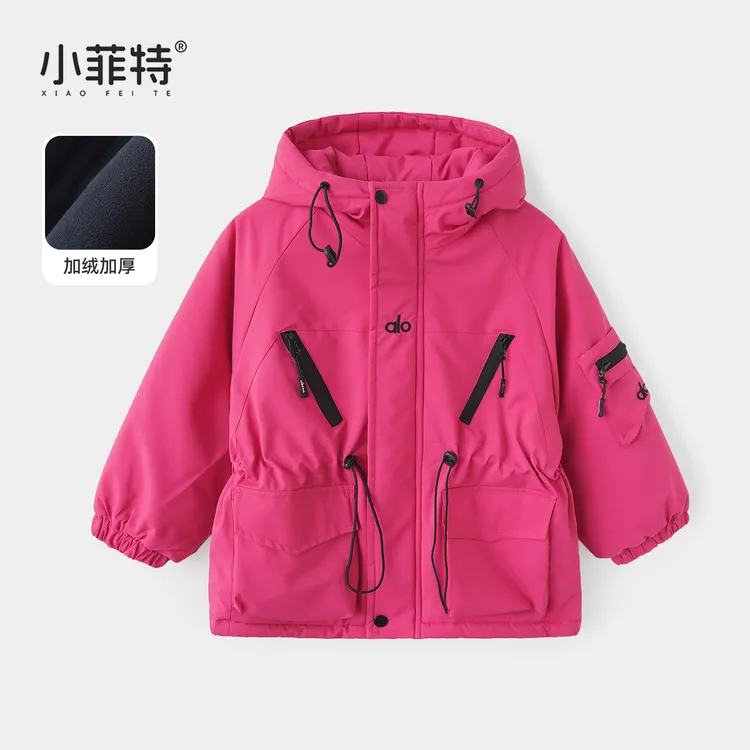 小菲特女童冬装加厚上衣中大童三防保暖外套儿童派克服BGYD56756