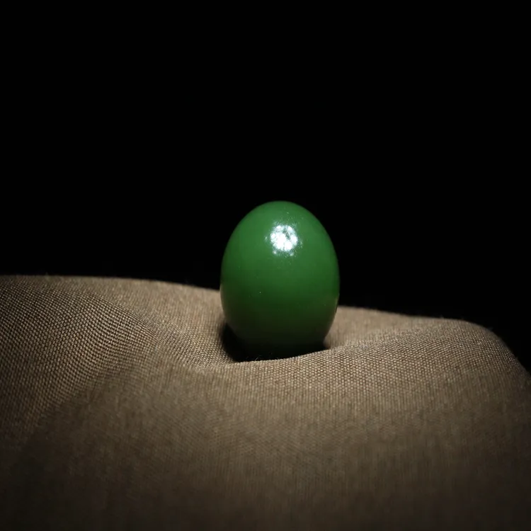 天然和田玉碧玉16mm圆珠多宝配珠，重量6.49g品质珠宝