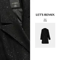【LET'S REMIX】「贵族style」星光细闪毛呢加厚收腰显瘦气质连衣裙
