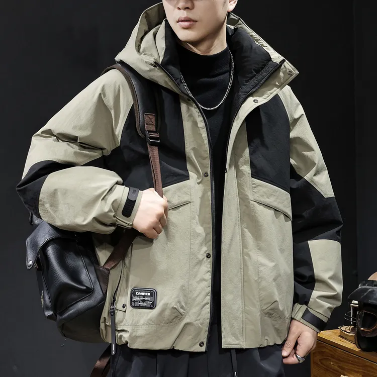 U&PURA白鸭羽绒服男2025冬季新款加厚保暖连帽潮牌工装外套大码