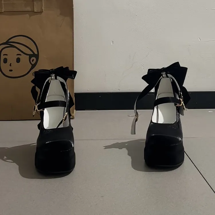 南在南方黑色法式粗跟高跟鞋女2026新款春秋小个子增高玛丽珍单鞋