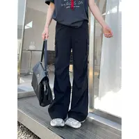 裂渡杨杨【逆袭长腿】微胖大码女夏时尚显瘦休闲百搭喇叭裤ZY505F72
