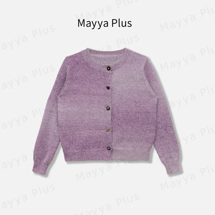 【暖遇】Mayya Plus麦芽定制轻奢气质流光风毛织上衣32537261