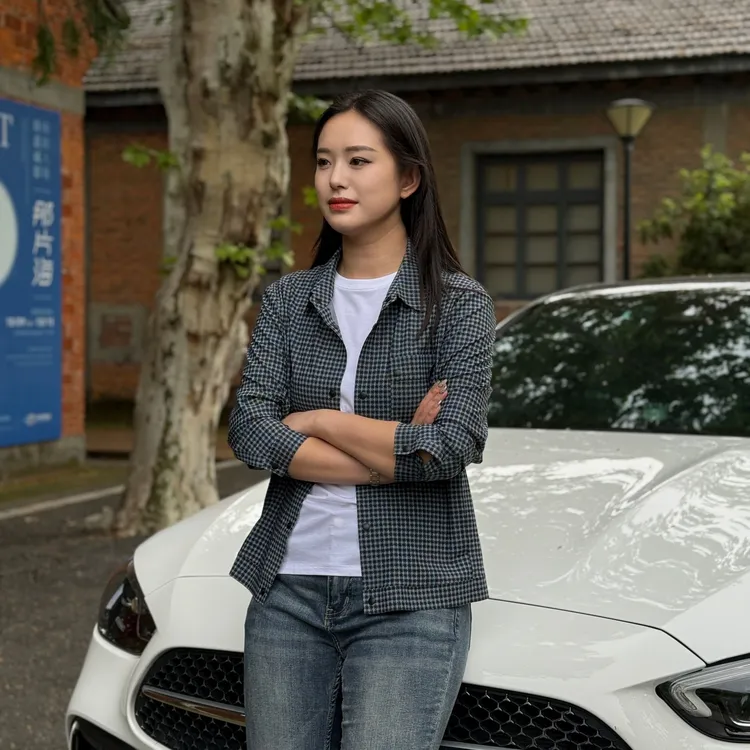 T&X/梯形2025男士春秋季百搭轻薄休闲防晒格子夹克外套（0055）