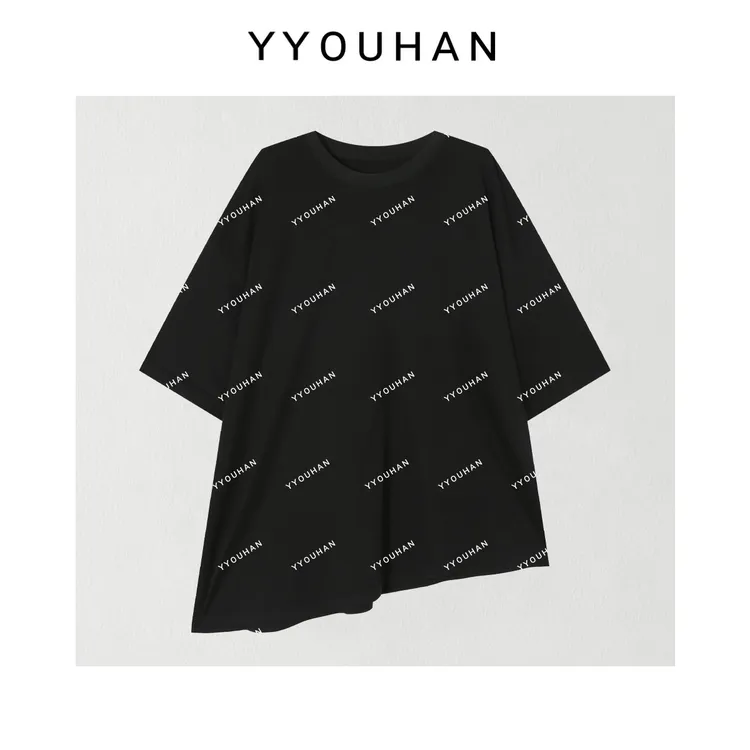 YYOUAHN 2025新款【至简】不规则下摆极简风亲肤百搭T恤  2506C3501