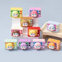 电视机哭哭 萌粒diy饰品配件树脂创意车载潮玩公仔 