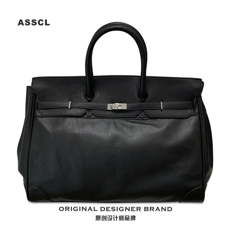 欧潮大容量差旅铂金包时尚公文包单肩斜挎健身包手提通勤包