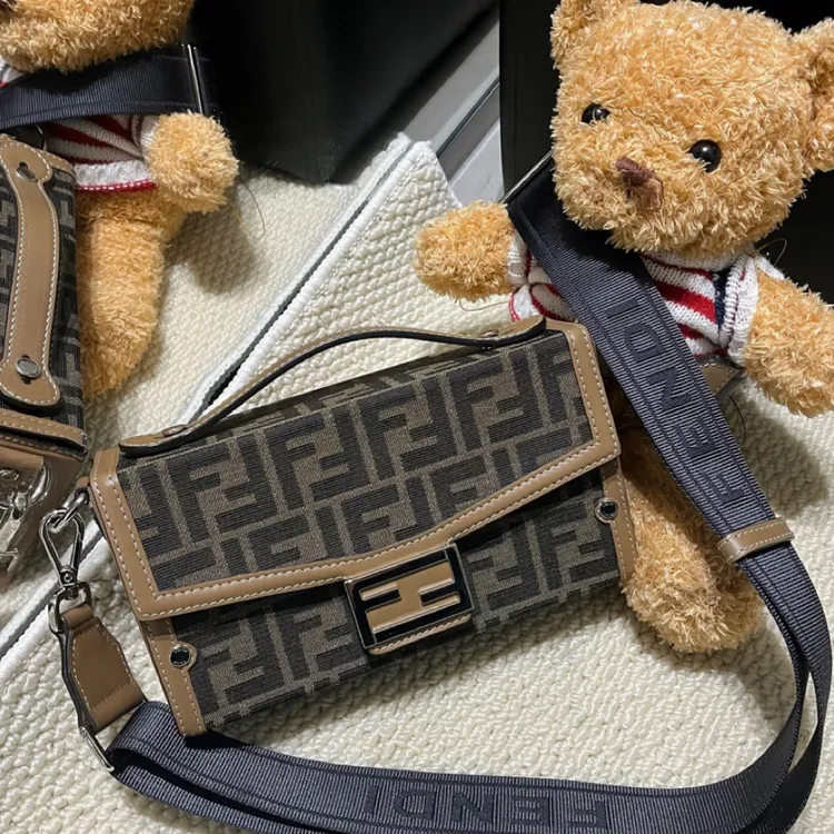 99新 FENDI/芬迪 芬迪/Fendi 法棍盒子包 银扣 张若昀同款