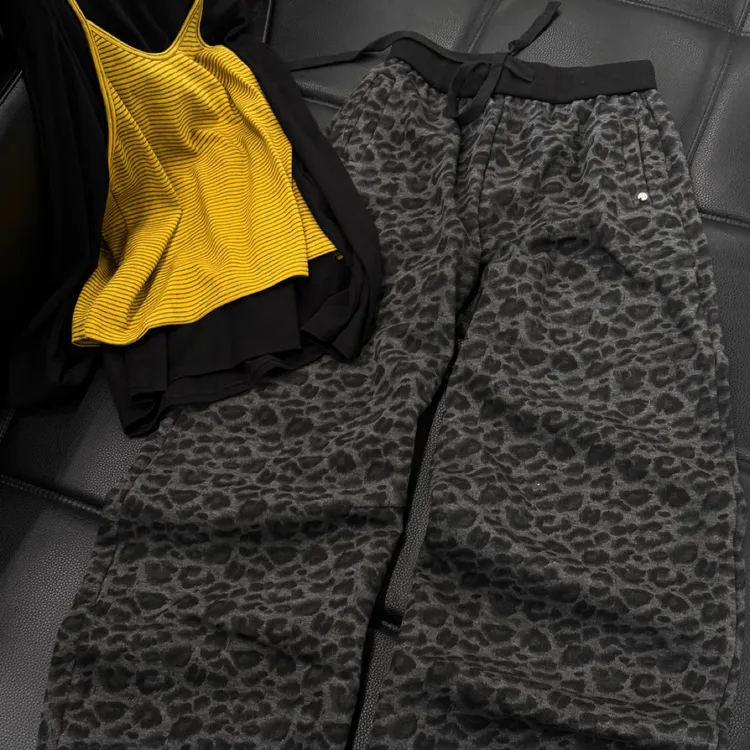 【黑豹纹加绒卫裤】冬季加绒百搭时尚运动裤