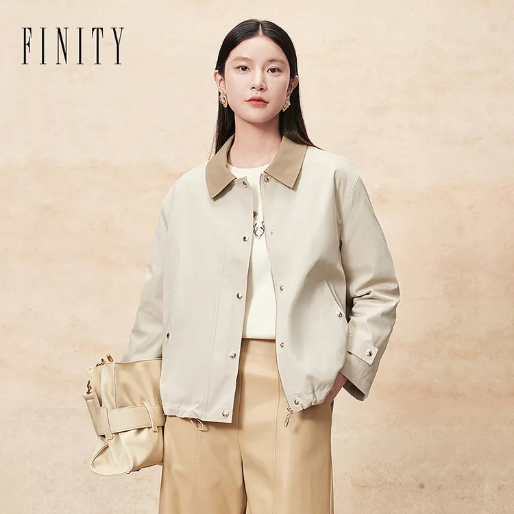 FINITY棉衣长袖运动时尚休闲春季翻领秋季梭织长袖运动时尚休闲