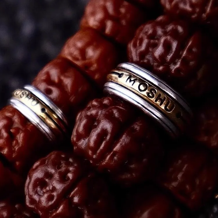 基础款925镀金银汉堡文玩线束卡环隔片星月金刚菩提百搭配饰