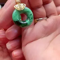 翡翠银S925镶嵌颈饰翡翠