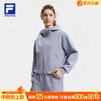 Fila/斐乐2025年早秋女士运动休闲针织连帽开衫外套A11W541505F
