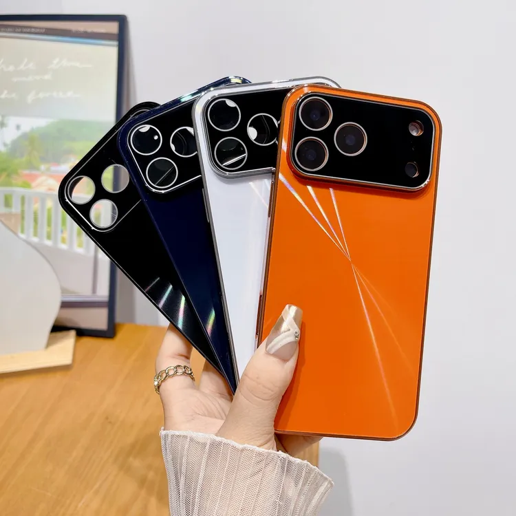 镜头全包适用新款苹果17promax手机壳电镀CD纹iphone16全包防摔15