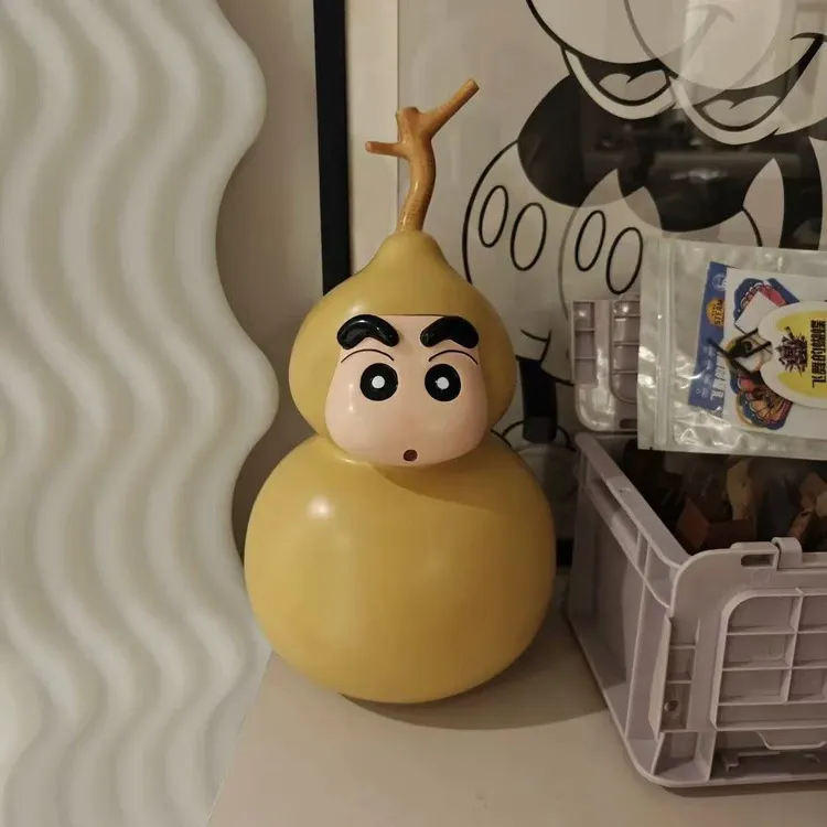 新年福禄寿蜡笔小新手办卡通客厅酒柜摆件乔迁送礼家居桌面装饰品