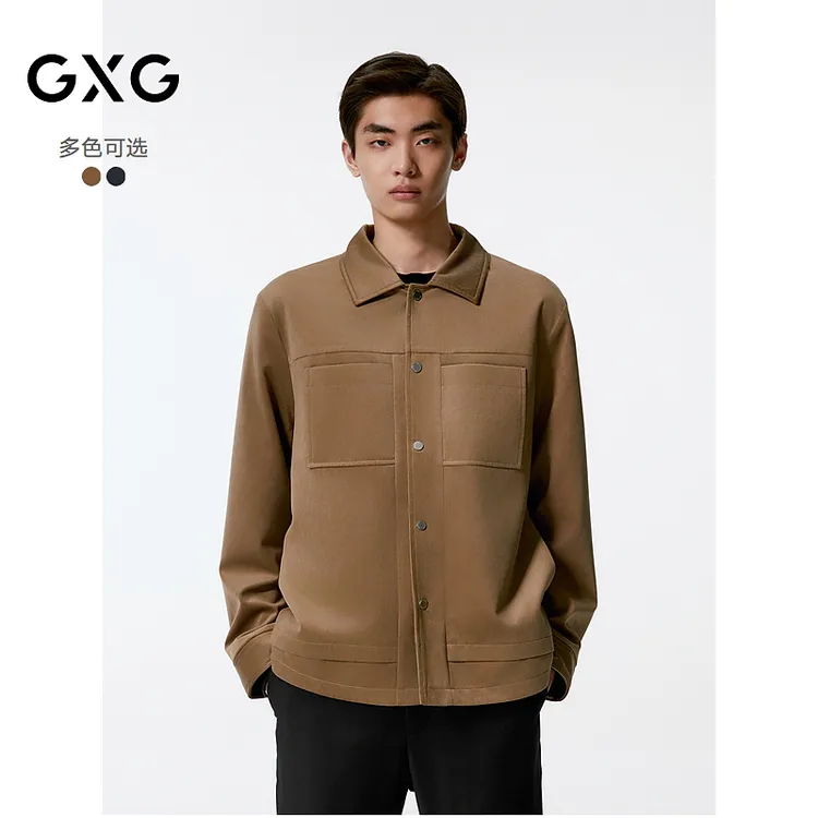GXG男装  绒面质感时尚夹克男外套#G24X213057