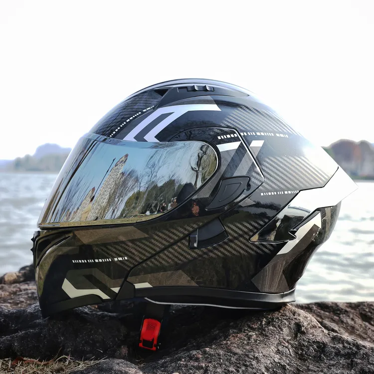 【送蓝牙】ORZ摩托车3C盔男女双镜揭面四季个性半全覆式盔新国标A类