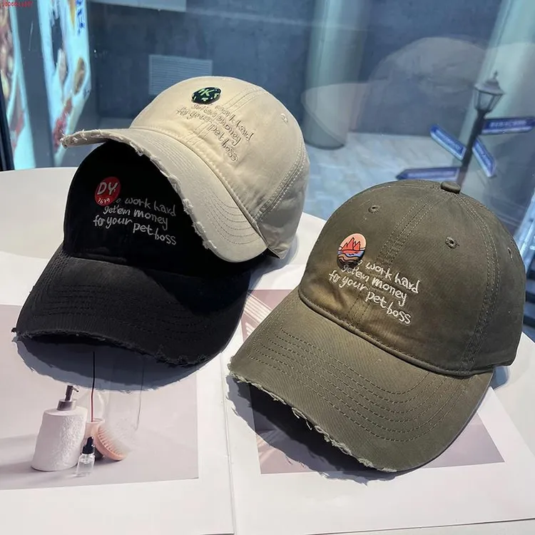 2025新款复古字母刺绣棒球帽子女韩版百搭大头围加宽帽檐鸭舌帽潮