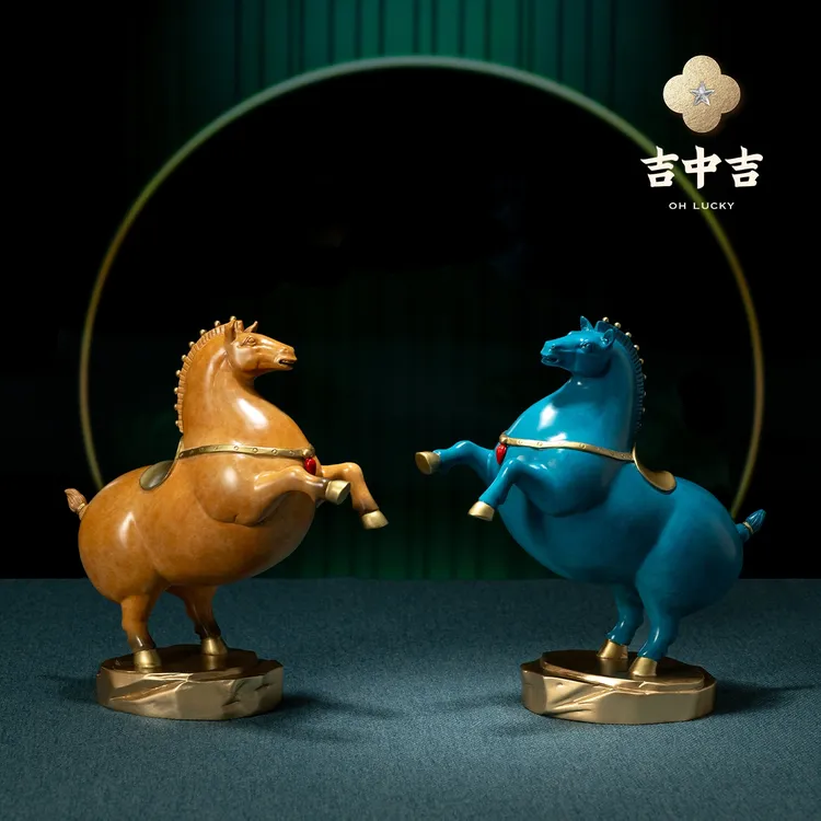 吉中吉·铜《盛世唐马》2026生肖马摆件 客厅玄关办公室装饰摆件