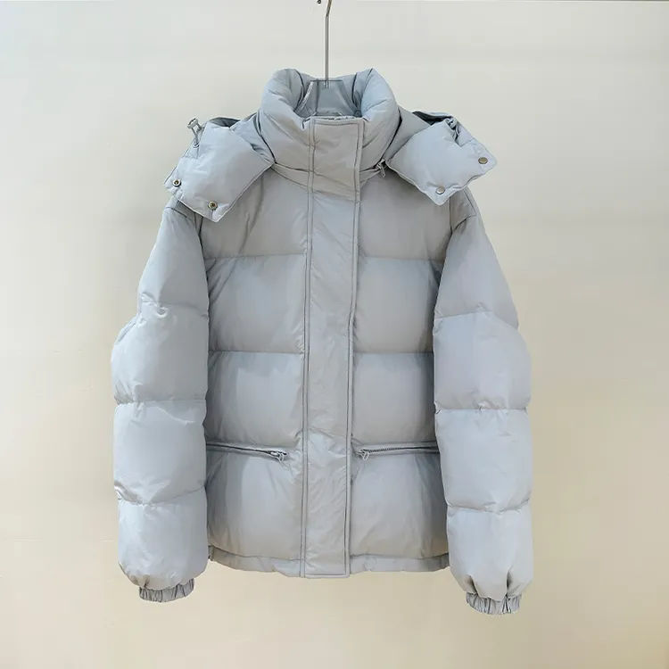 可脱卸帽遮臀部中长款羽绒服女款冬季2025新款加厚面包服羽绒外套