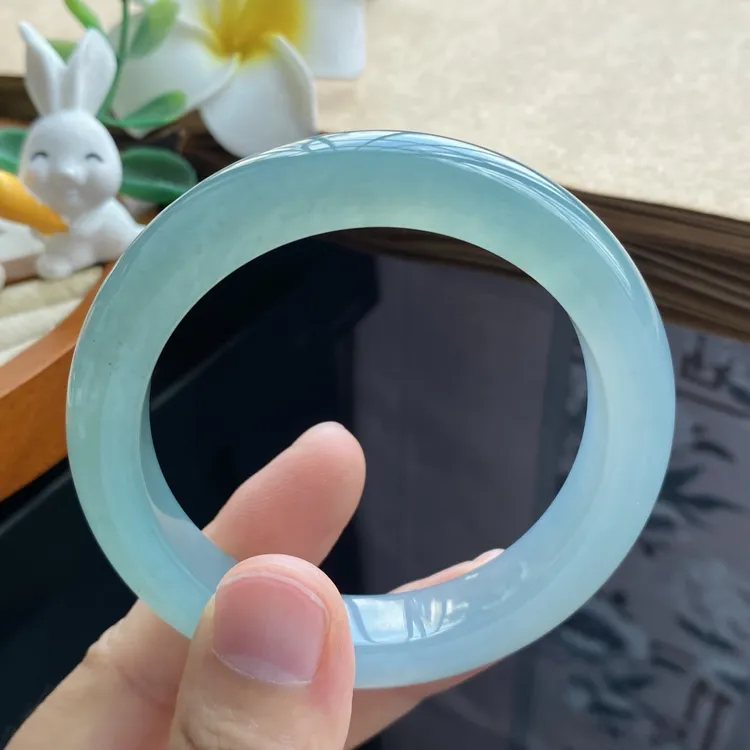 12.12批冰湖水绿果冻镯11725号54-12-8.9！天然翡翠手镯