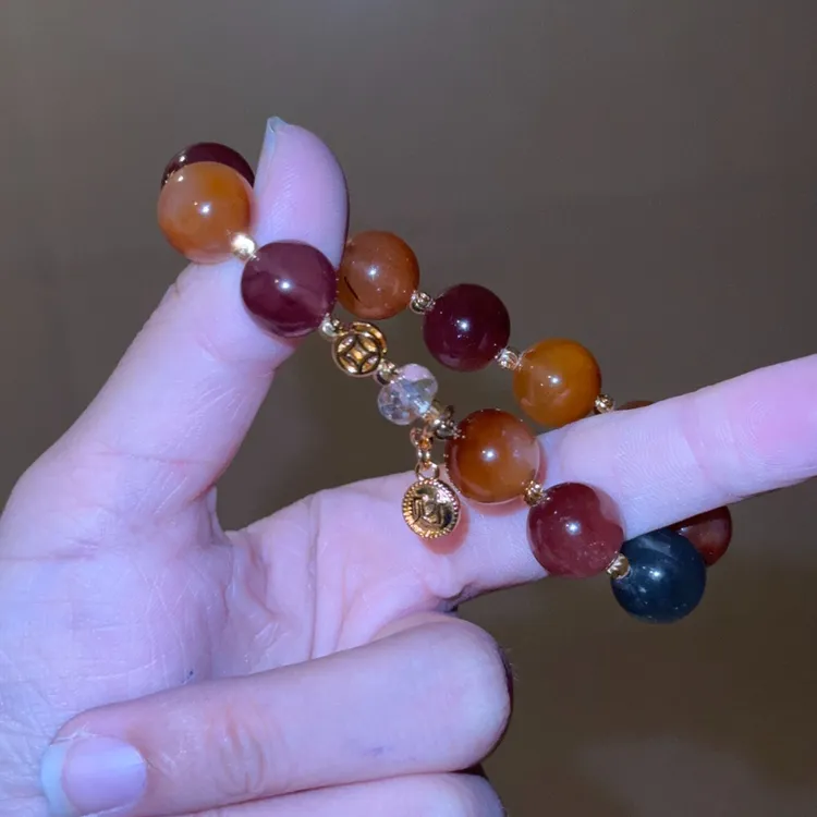 【羿彤专属】「四方来米」多宝兔毛+巴西暴力黄水晶手工钻切·来米配珠多样性发一