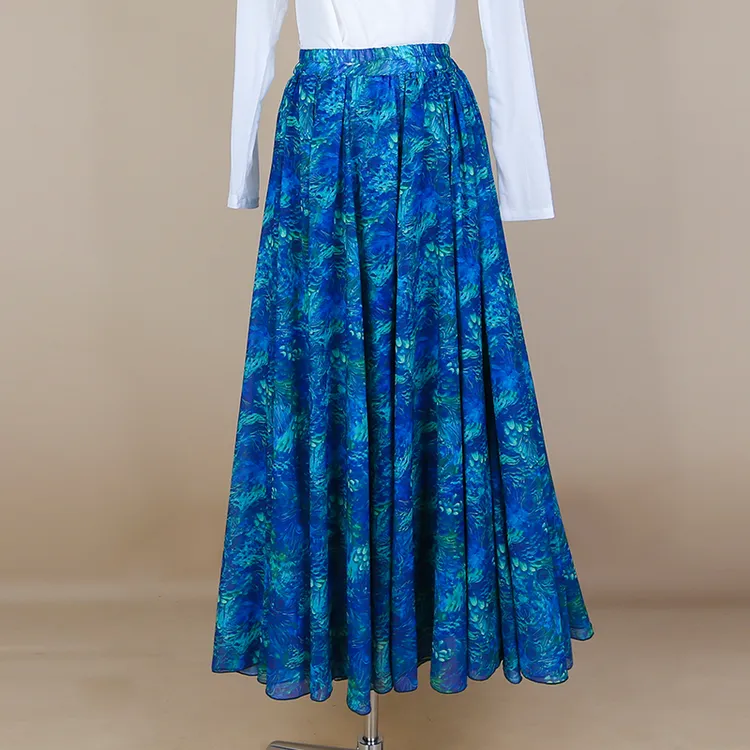 新疆舞蹈服新款高定广场舞半身裙720大摆