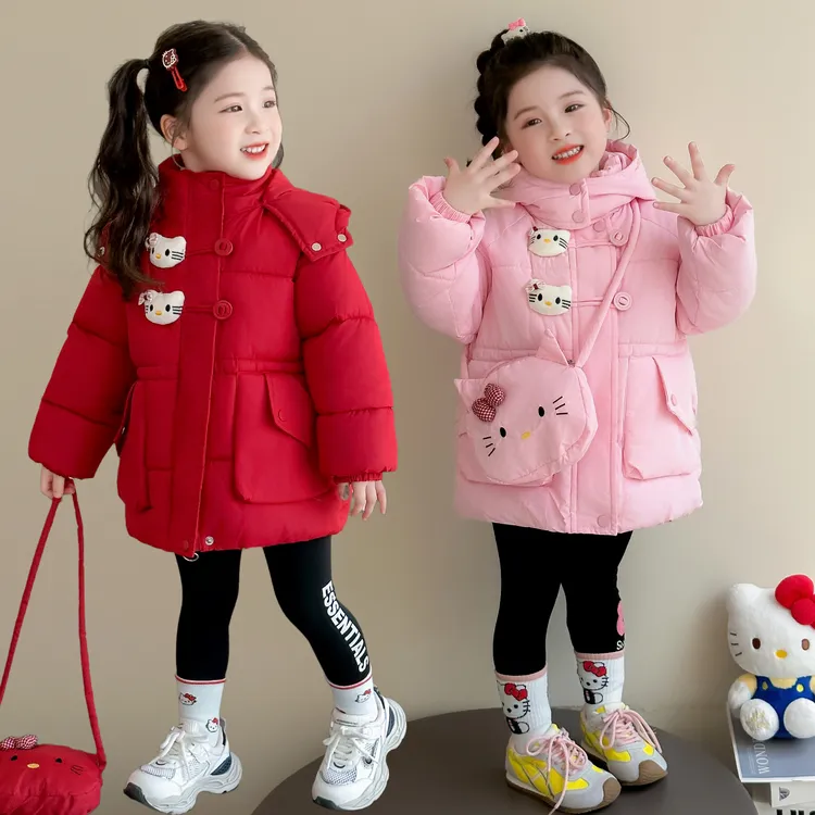 女童棉服冬季2025新款洋气女宝宝加厚冬装儿童小女孩棉衣外套