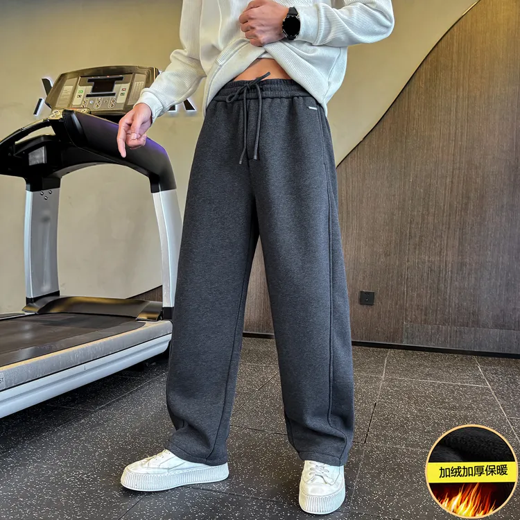 裤子男士秋冬款加绒男装休闲裤冬季爆款2025新款高级感弯刀卫裤