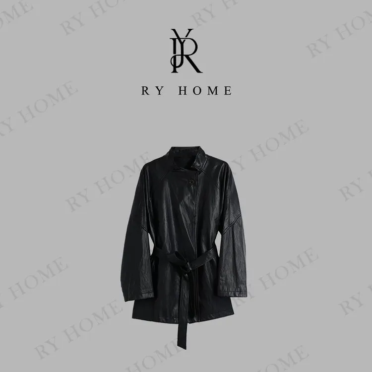 【容雨RYHOME】简约高级时尚皮衣外套253W2376