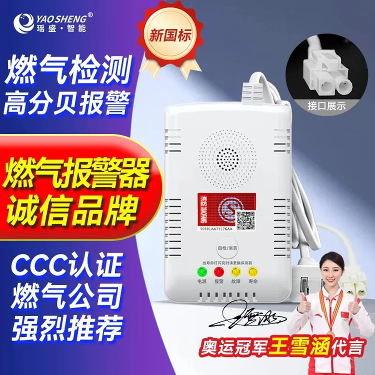 燃气报警器燃气泄漏天然气泄漏煤气泄漏报警器自动切断阀丙烷家用