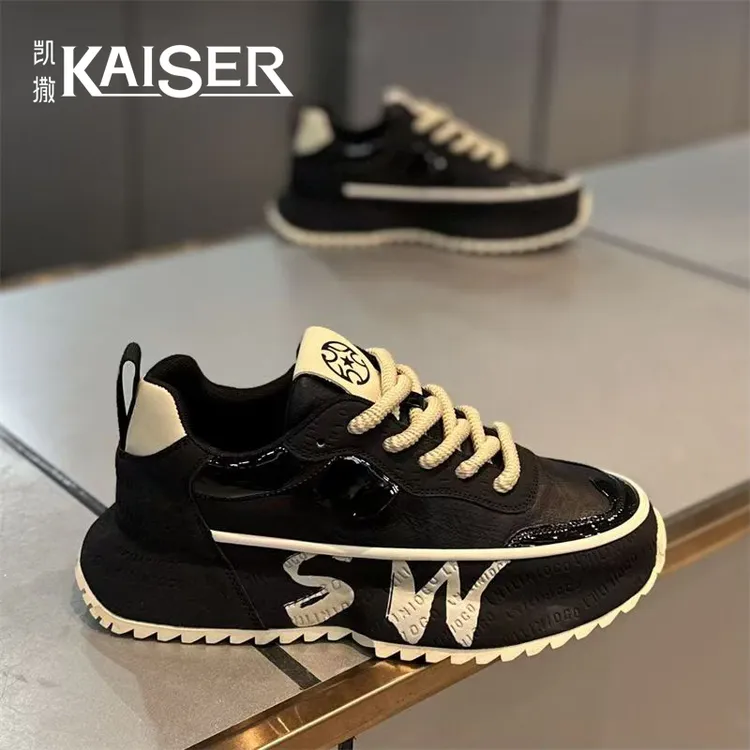 KAISER/凯撒·男鞋冬季时尚百搭休闲老爹鞋子男款厚底运动阿甘潮鞋
